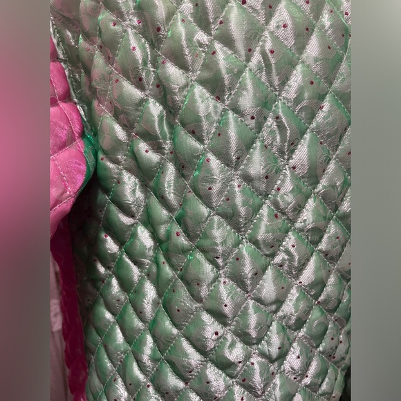 Free People 💗 stunnning India silk satin quilted bed jacket - Picture 5 of 5